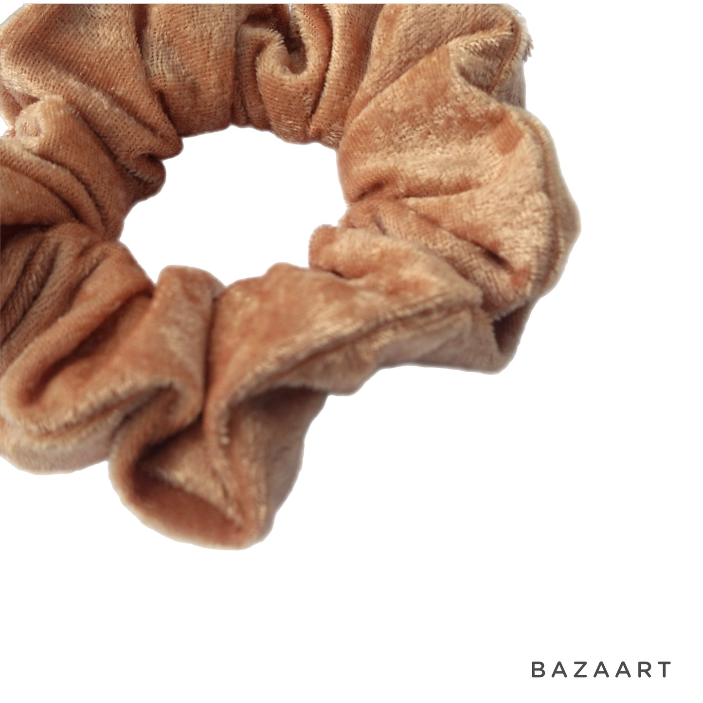 Gold Crushed Velvet Hair Scrunchies | 2 Pk