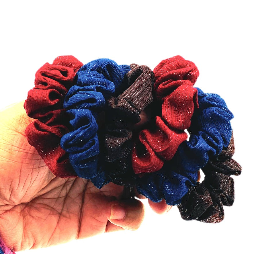 6 PACK MINI Hair Scrunchies