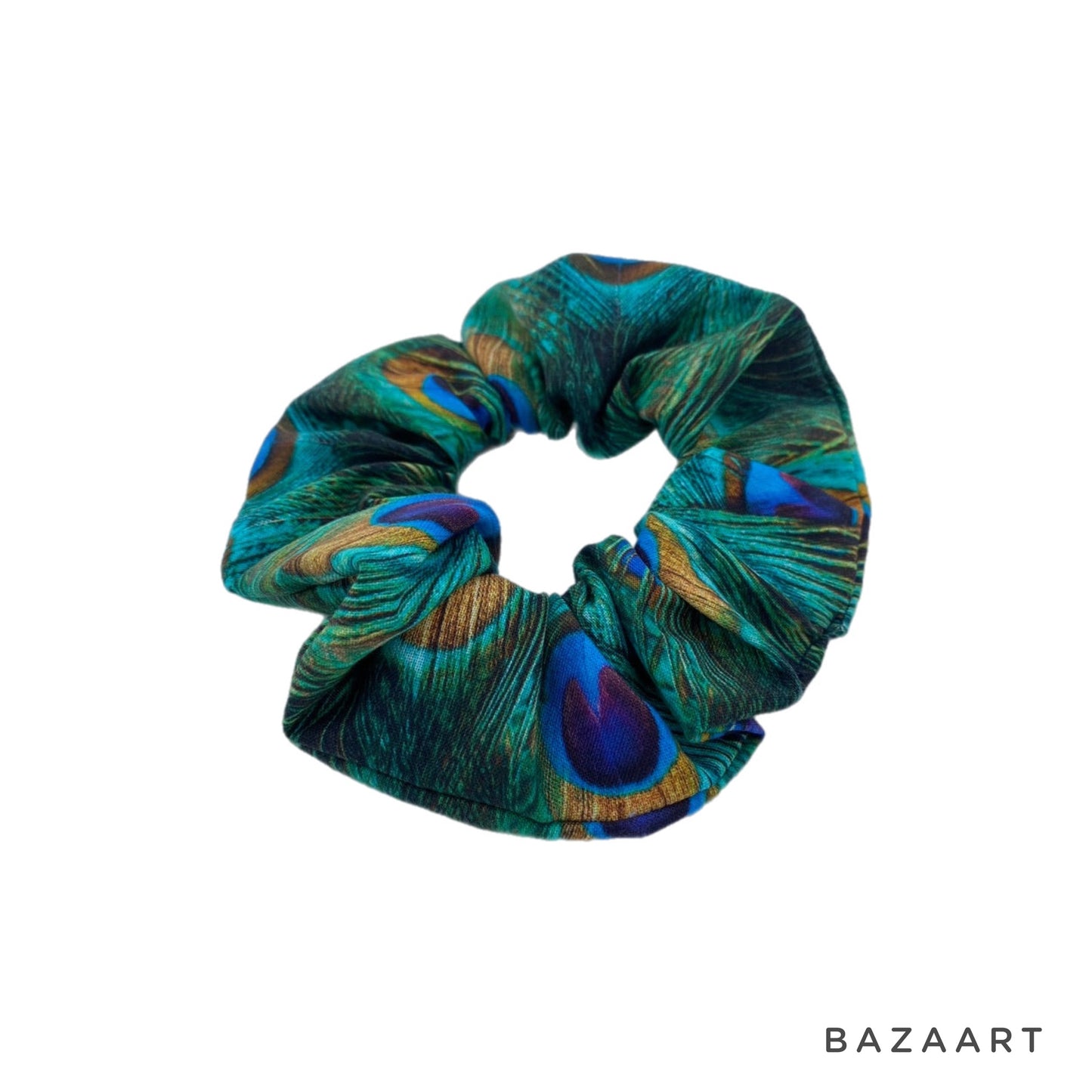 Peacock Standard Hair Scrunchies