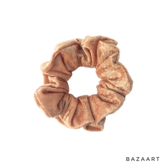 Gold Crushed Velvet Hair Scrunchies | 2 Pk