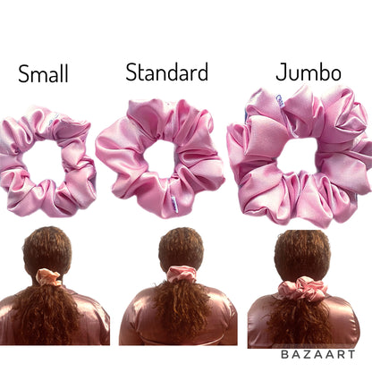 Shrimp Satin Hair Scrunchie