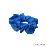 Blue Floral Hair Scrunchies, Small Scrunchy