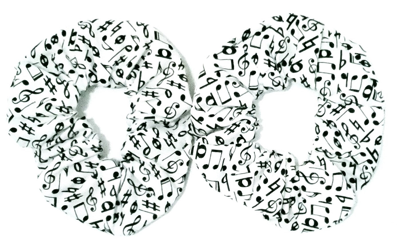 Musical Notes Hair Scrunchies