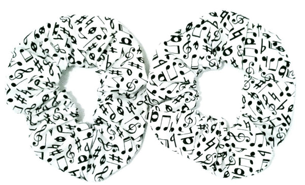 Pack of 2 Musical Notes Hair Scrunchies
