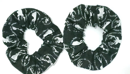 Doe Hair Scrunchies, Scrunchie, Black and White