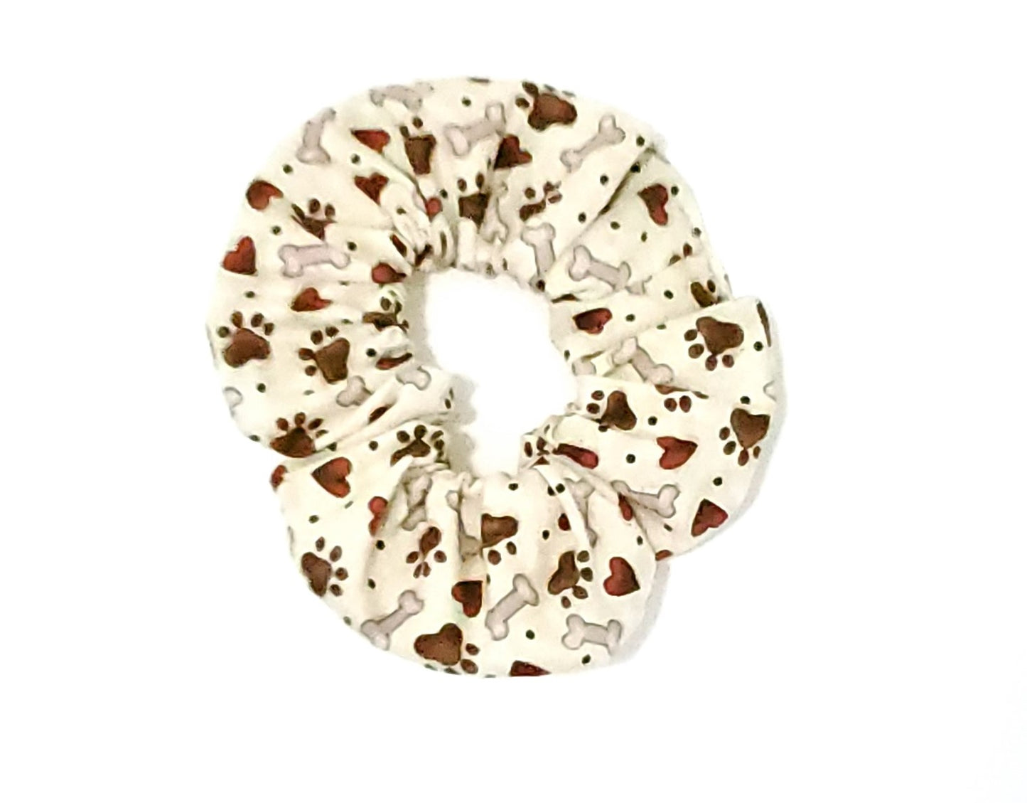 Dog Bones | Dog Paw Print Hair Scrunchies | Doggy Mom Hair