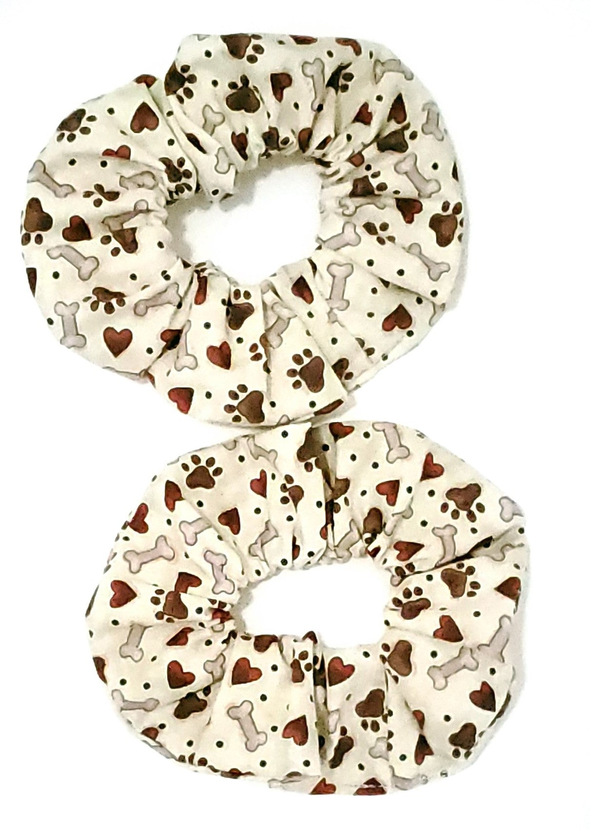 Dog Bones | Dog Paw Print Hair Scrunchies | Doggy Mom Hair