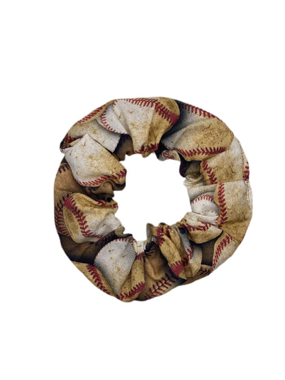 Rustic Baseball Hair Scrunchy, Pack of 2, Game Day Scrunchie, Team Spirit Bundle