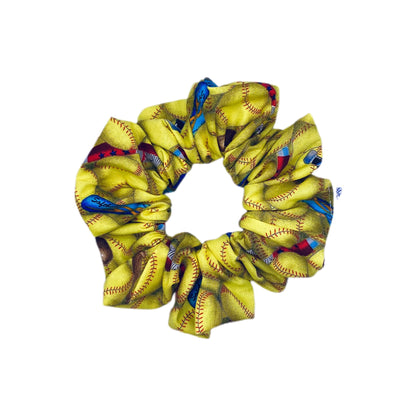 Softball Hair Scrunchies | DISCONTINUED RETIRED PRINT | Game Day Scrunchies | Sports Scrunchy