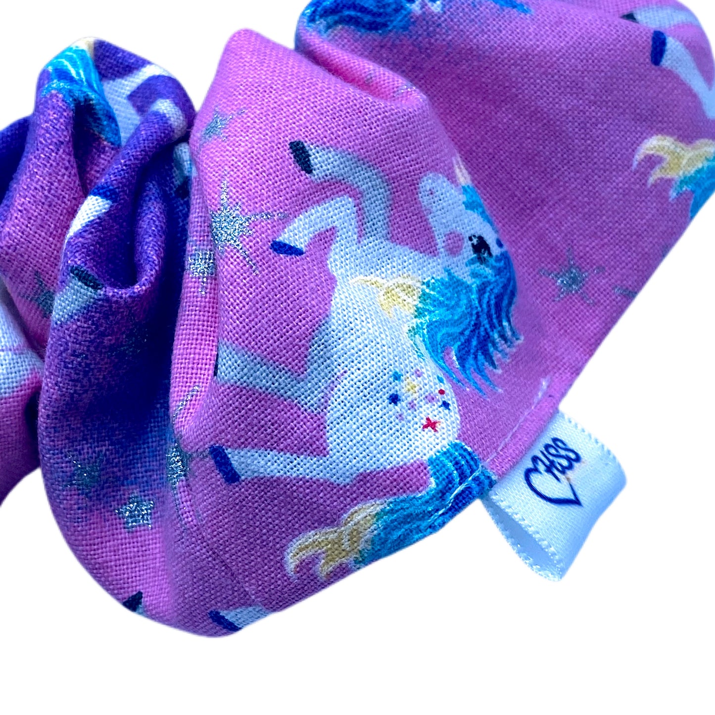 Pink Unicorns Hair Scrunchies