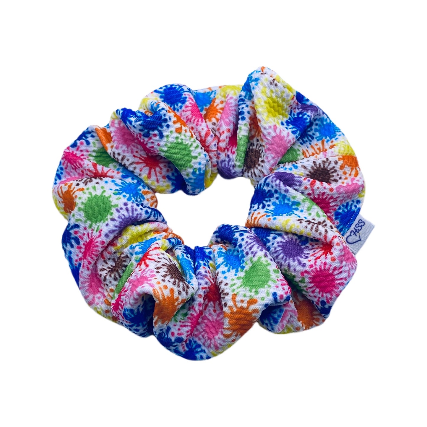 Paint Splash Hair Scrunchies, Single Scrunchy