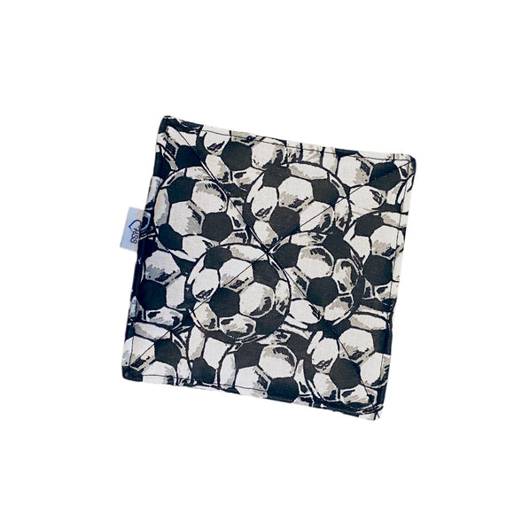 Soccer Fabric Coasters | 4-Pack | Mug Rugs
