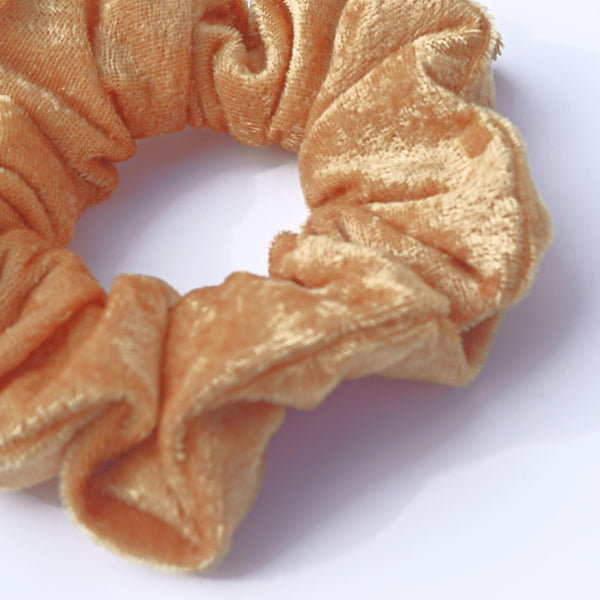 Gold Crushed Velvet Hair Scrunchies | 2 Pk